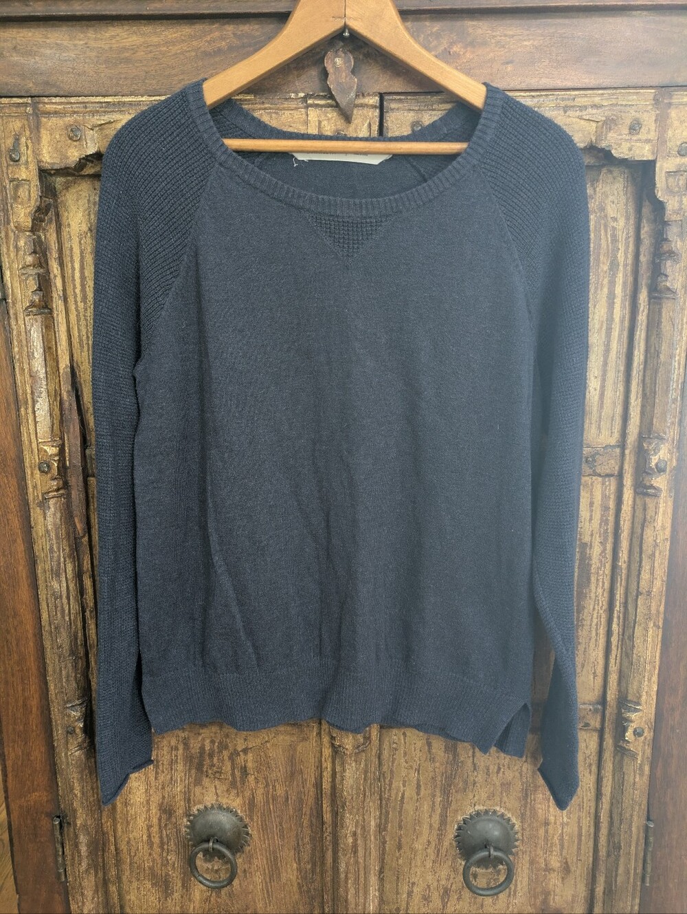 Classic Women's Athleta Crewneck Sweater in Dark Navy